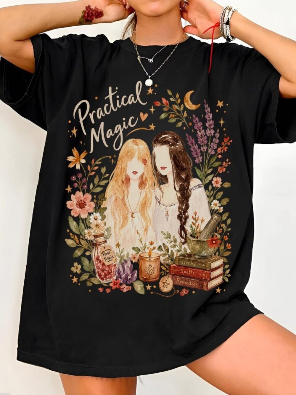 Practical Magic Owens Sisters Watercolor Graphic Tee
